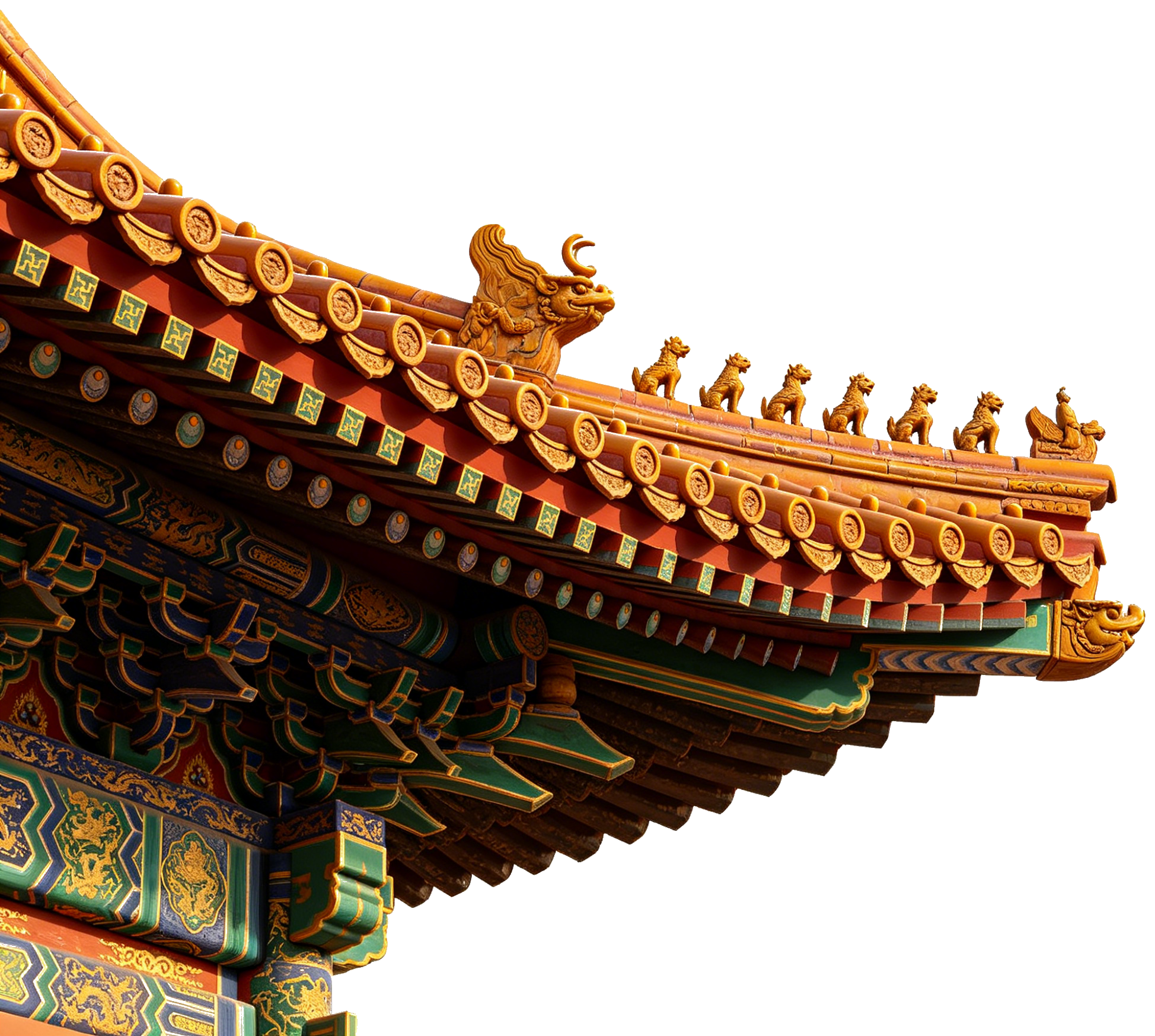 紫禁城屋角与脊兽