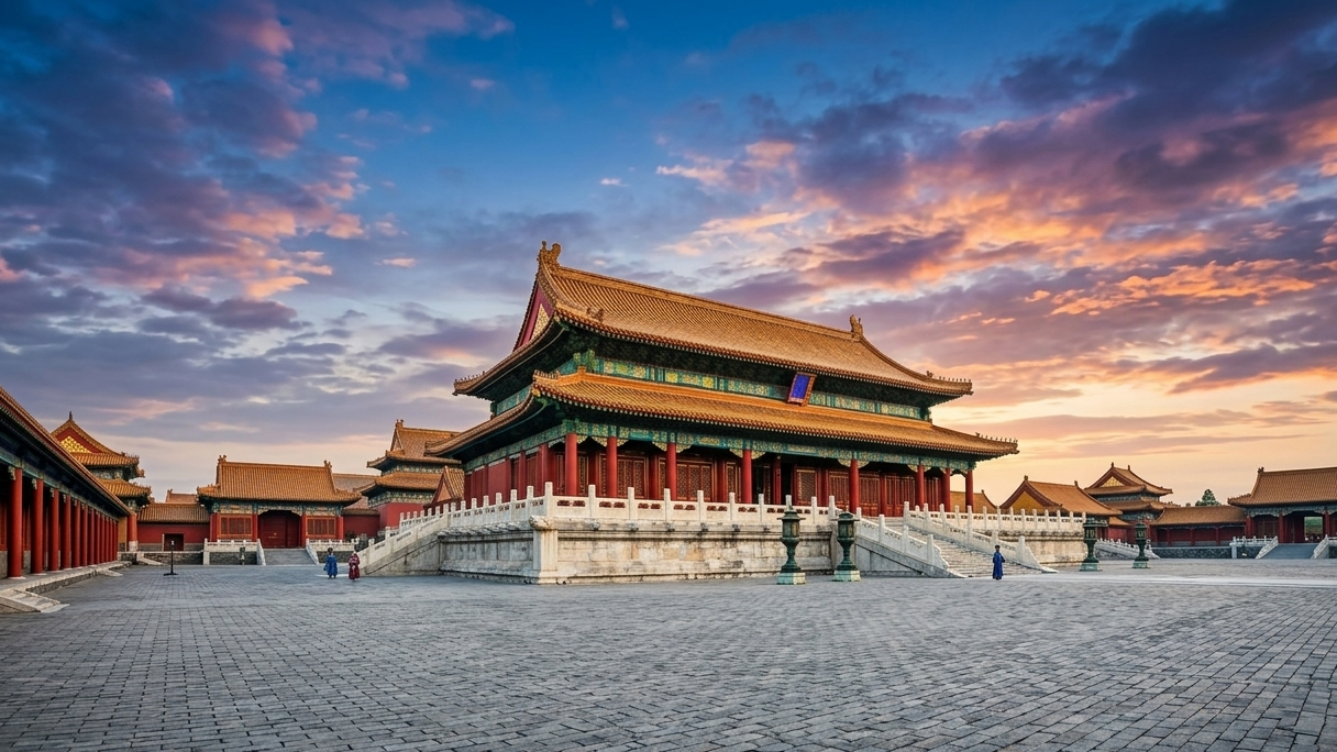 故宫太和殿门后视角
